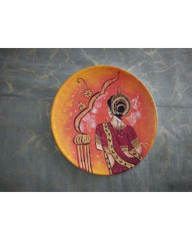 Wooden Wall Decor Plate - Multicolor